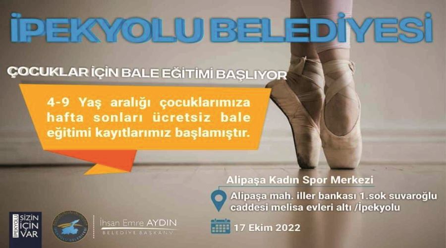 İpekyolu Belediyesi’nden ücretsiz bale kursu