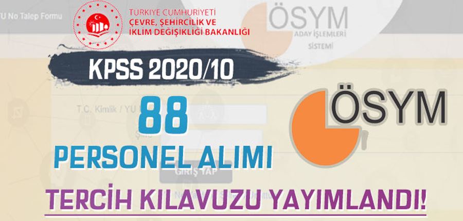 Çevre Bakanlığı KPSS 2022/10 İle 88 Personel ( Mühendis ) Alımı Kılavuzu Yayımlandı!