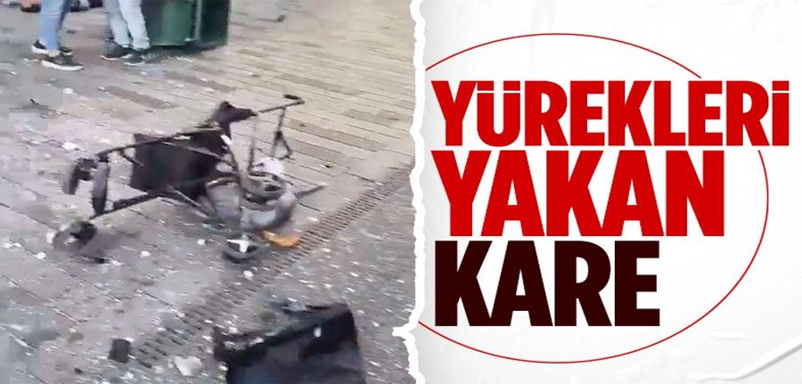 Taksim’de patlama sonrası yürek yakan kare