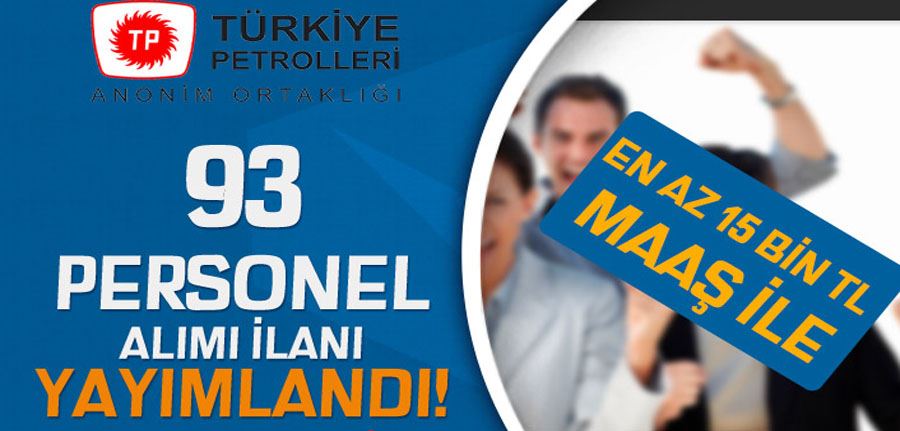 TPAO 13 Meslekte 93 Personel Alımı İŞKUR İle - En Az 15 Bin TL Maaş