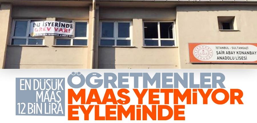 Maaşların iyileştirilmesini isteyen öğretmenler grevde 