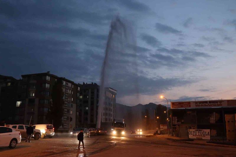 Doğal gaz boru hattının havasını tazyikli su ile aldılar
