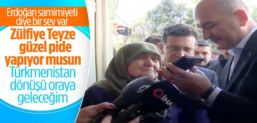 Cumhurbaşkanı Erdoğan sel mağduru Zülfiye Teyze ile görüştü