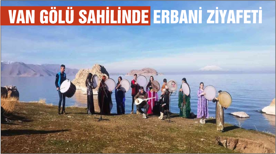 Van Gölü sahilinde erbani ziyafeti