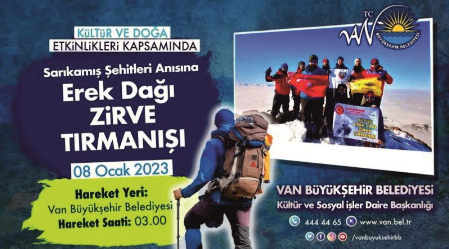 Sarıkamış Şehitleri için Erek Dağı’na tırmanış