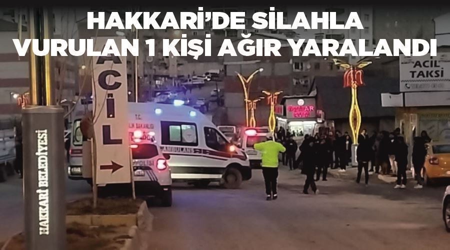 Hakkari’de silahla vurulan 1 kişi ağır yaralandı