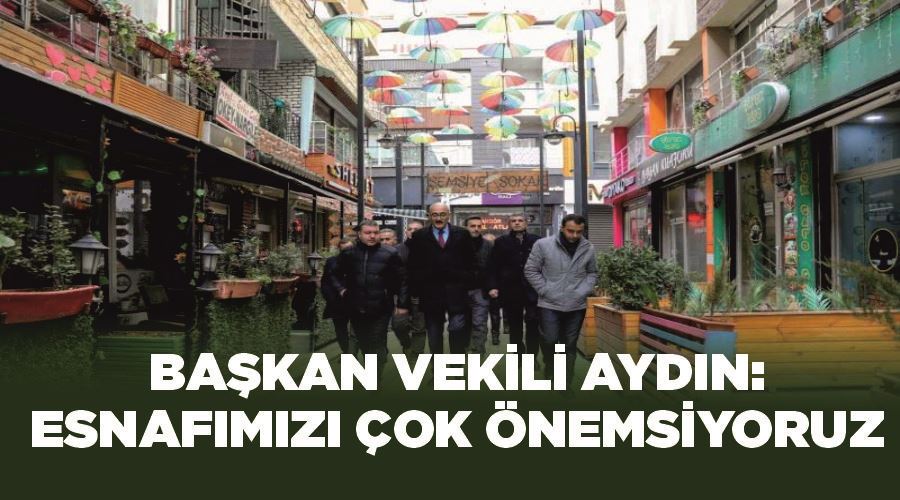 Başkan Vekili Aydın: “Esnafımızı çok önemsiyoruz”