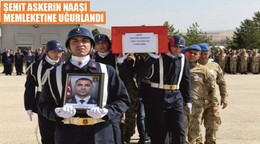 Şehit askerin naaşı memleketine uğurlandı