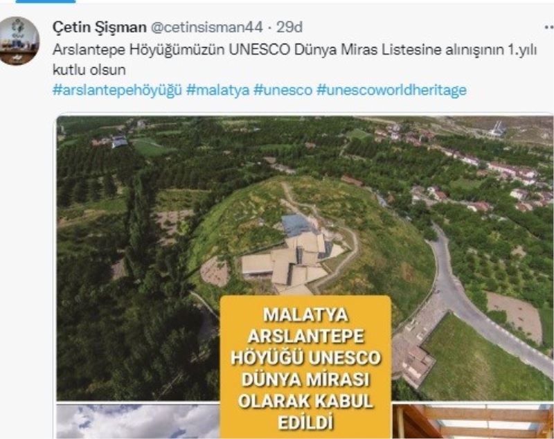 Arslantepe’nin UNESCO’ya alınmasının 1’nci yıl dönümü
