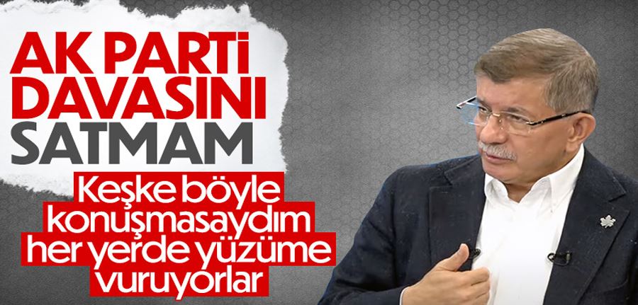 Ahmet Davutoğlu, AK Parti kongresindeki veda konuşmasına değindi