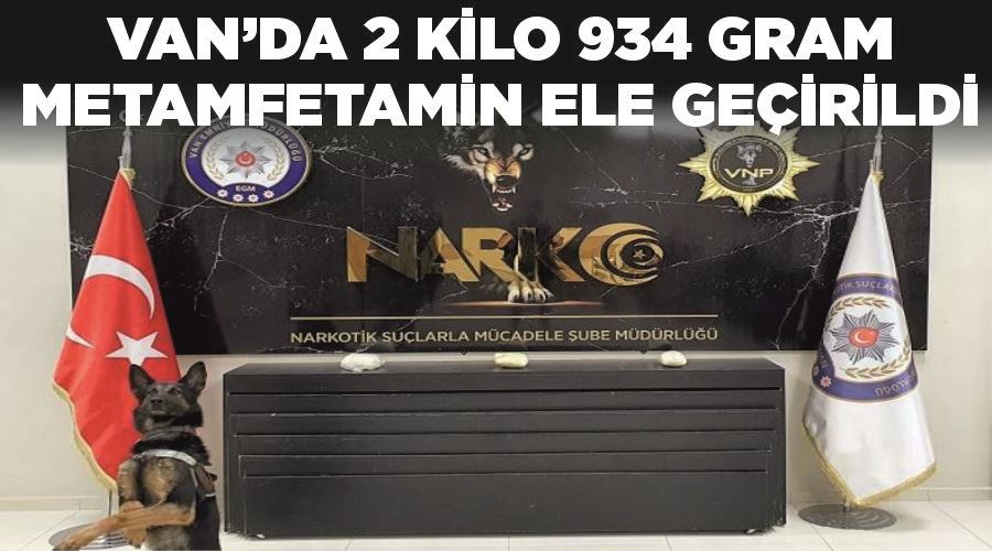 Van’da 2 kilo 934 gram metamfetamin ele geçirildi