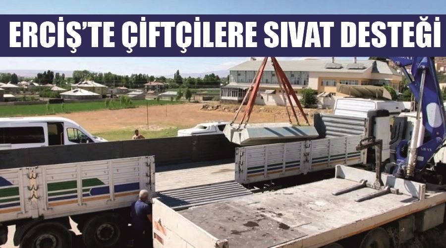 Erciş’te çiftçilere sıvat desteği