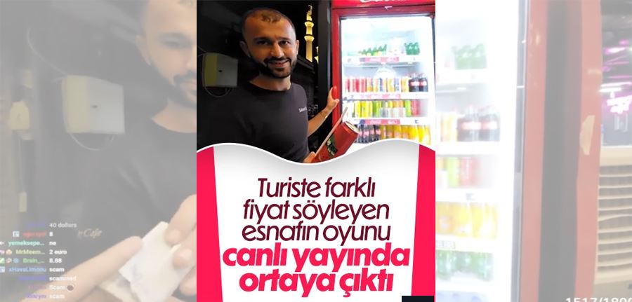 Turiste farklı fiyat veren kurnaz esnaf kameraya yakalandı