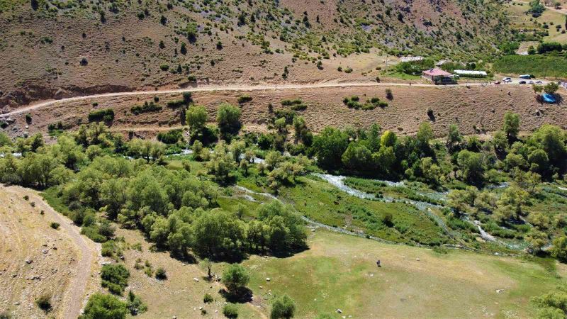 Doğa harikası Girlevik Şelalesi’ne hayat veren gözeler, ziyaretçilerin uğrak yeri oldu
