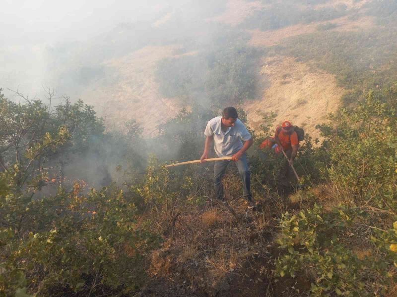 Tunceli’de çıkan örtü yangınına müdahale sürüyor
