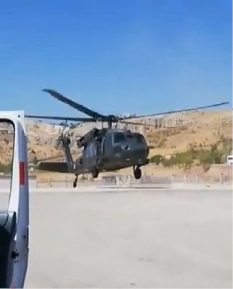 Elazığ’da yaralı, askeri helikopter ile hastaneye yetiştirildi
