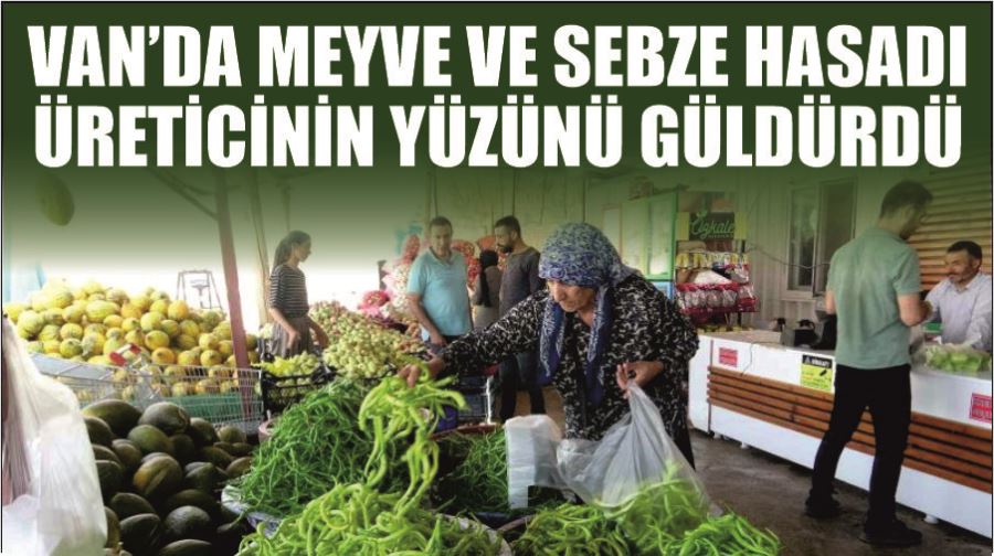 Van’da meyve ve sebze hasadı üreticinin yüzünü güldürdü