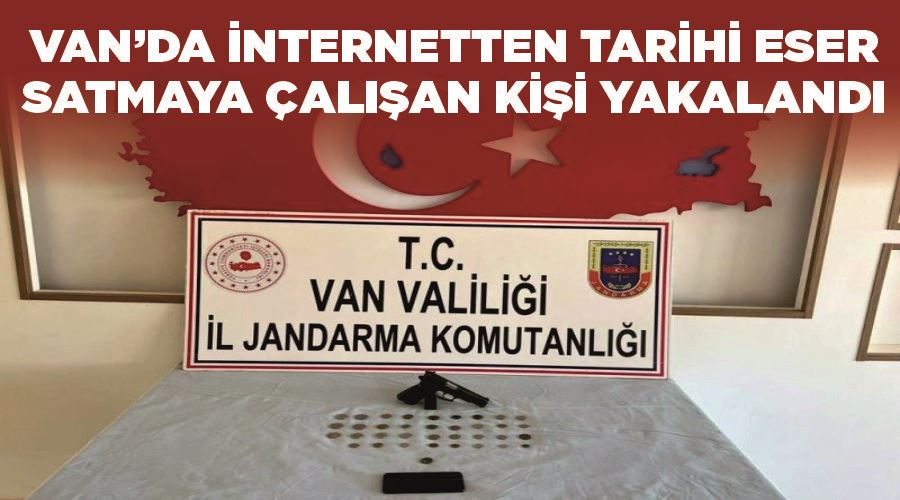 Van’da internetten tarihi eser satmaya çalışan kişi yakalandı