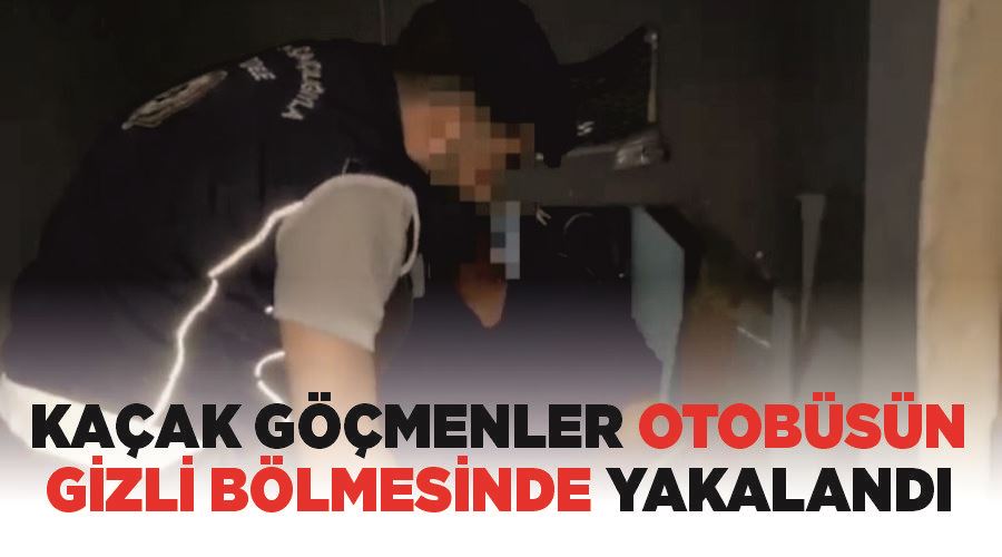 Kaçak göçmenler otobüsün gizli bölmesinde yakalandı