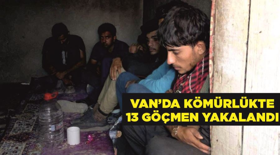 Van’da kömürlükte 13 göçmen yakalandı