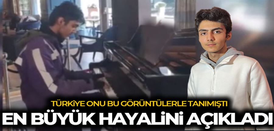 Piyano çalan kuryenin hayali piyanist olmak