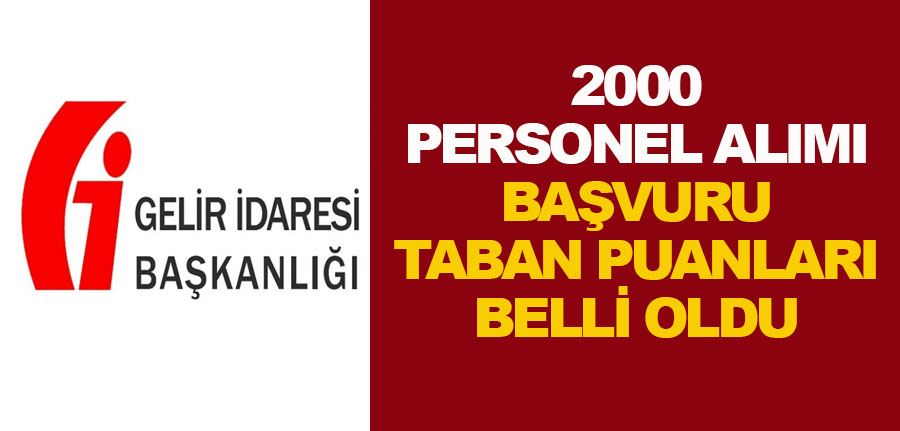 Gelir İdaresi Başkanlığı 2000 Personel Alımı Başvuru Puanları Açıklandı Taban Puanlar Belli Oldu