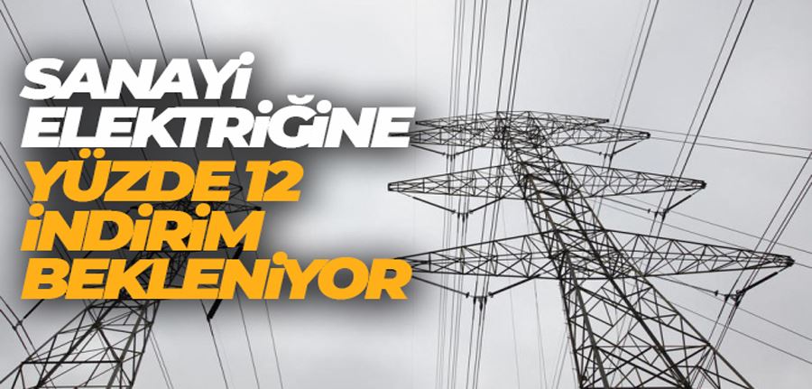 Sanayi elektriğine yüzde 12 indirim bekleniyor