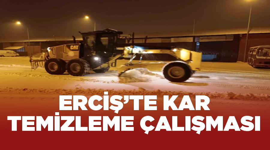 Erciş’te kar temizleme çalışması