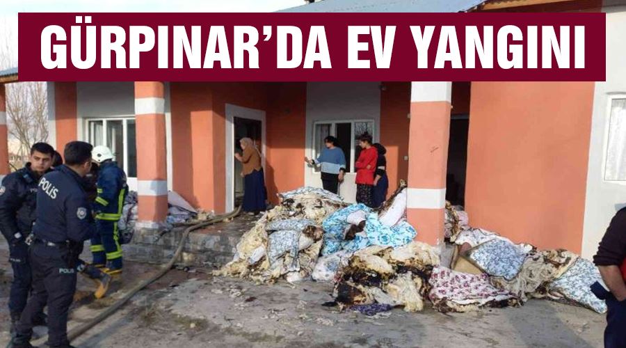 Gürpınar’da ev yangını