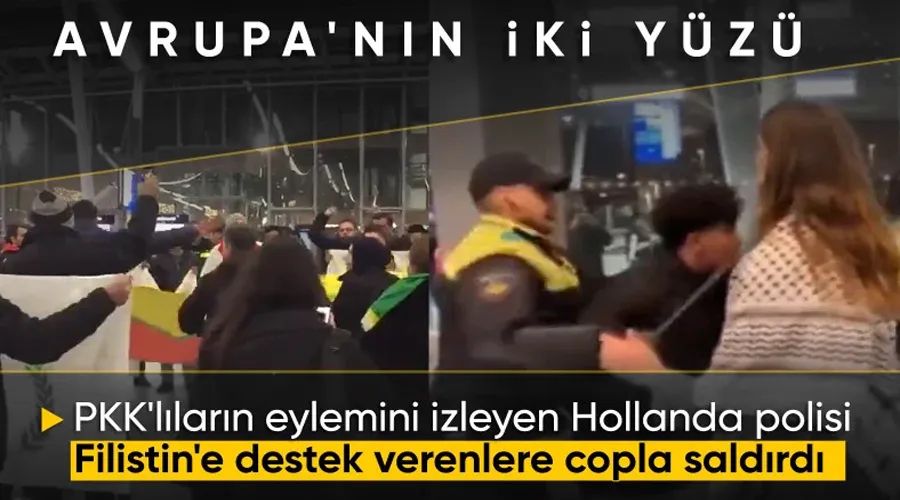 PKK destekçilere izin veren Hollanda polisi Filistin