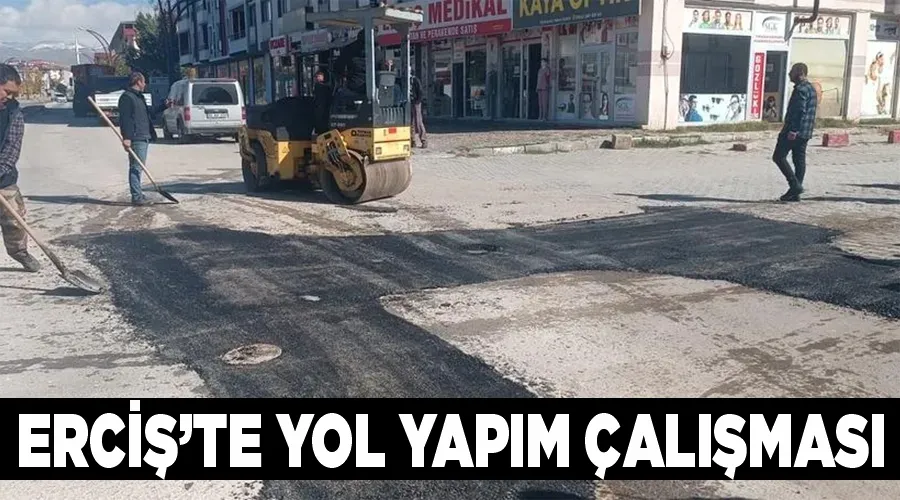 Erciş’te yol yapım çalışması