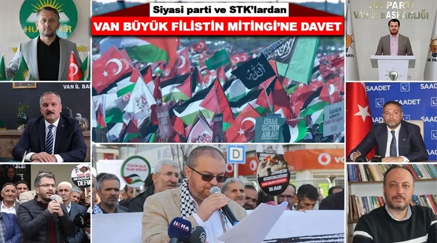 Van Büyük Filistin Mitingi’ne davet