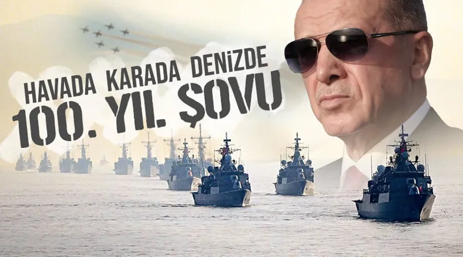 Türk Yıldızları ve donanmadan İstanbul Boğazı