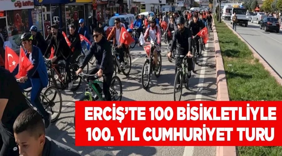 Erciş’te 100 bisikletliyle 100. yıl Cumhuriyet turu