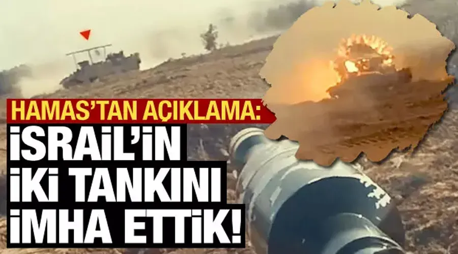 Kassam Tugayları 2 İsrail tankını imha etti! İşte o anlar