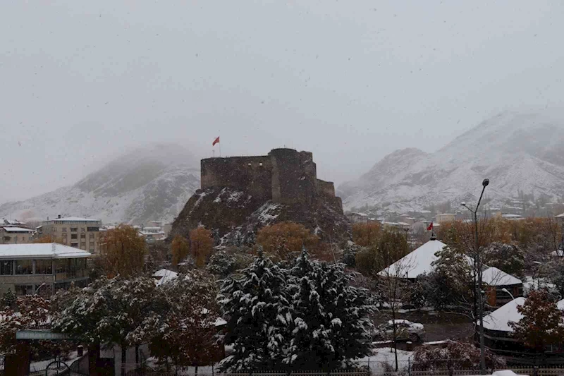 Oltu’ya mevsimin ilk karı yağdı
