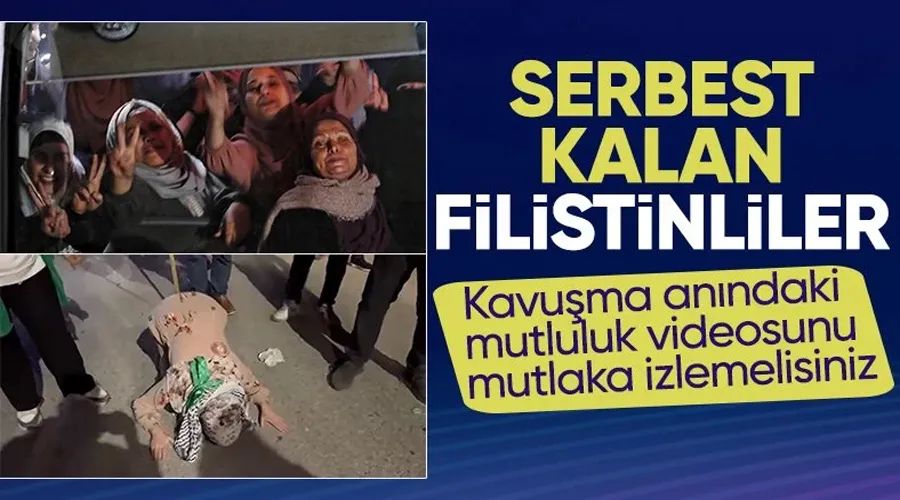 İsrail tarafından serbest bırakılan Filistinliler ailelerine kavuştu