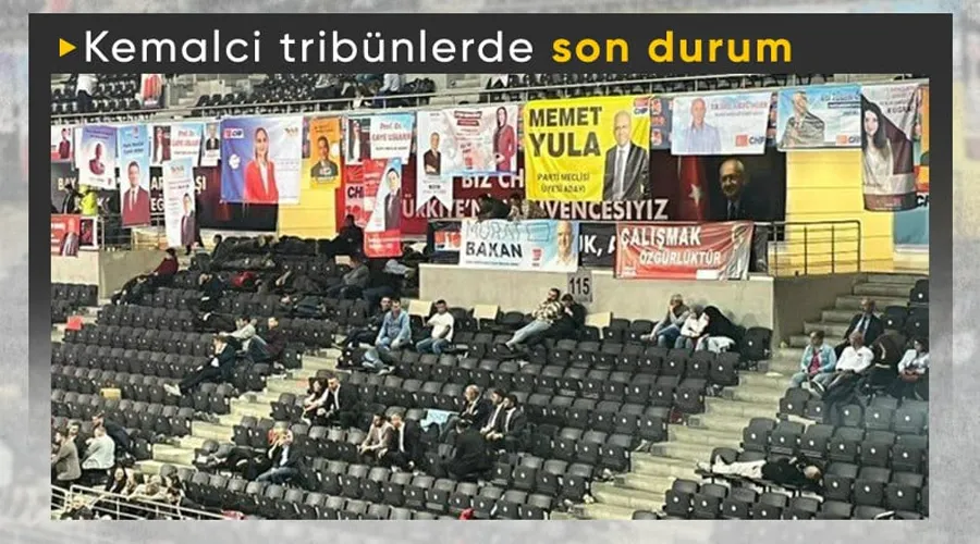CHP kurultayında Kılıçdaroğlu tribünleri boş kaldı