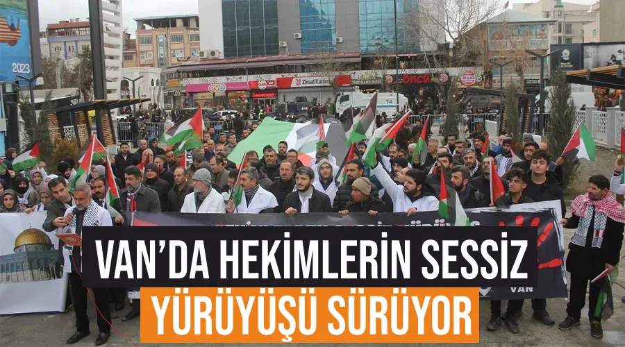 Van’da hekimlerin sessiz yürüyüşü sürüyor