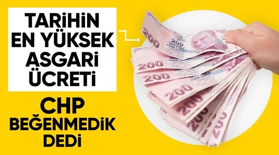 Yeni asgari ücret Cumhuriyet tarihinin en yükseği! CHP