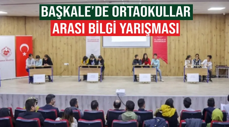 Başkale’de ortaokullar arası bilgi yarışması