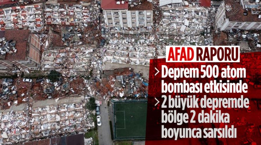 AFAD, depremin enerjisinin 500 atom bombası eşdeğerinde olduğunu açıkladı