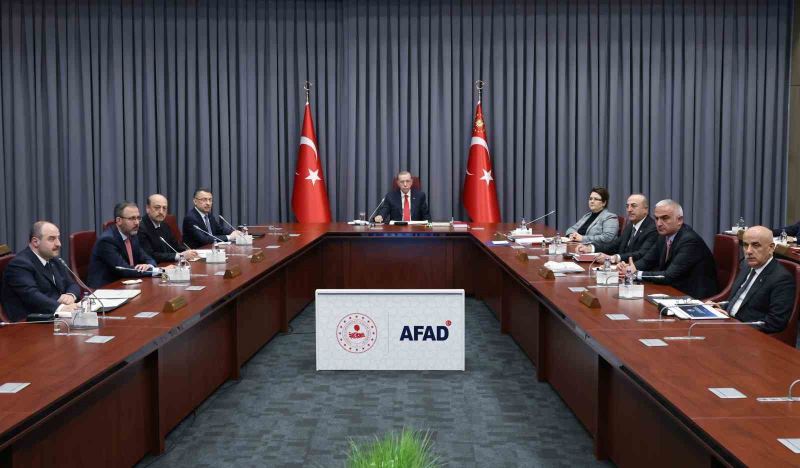 Kabine Toplantısı, Cumhurbaşkanı Recep Tayyip Erdoğan başkanlığında AFAD Merkez Binasında başladı