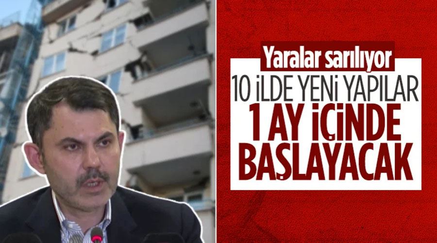 Bakan Kurum depremle ilgili son bilgileri paylaştı: “10 ilde 307 bin 763 bina incelendi”