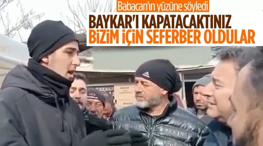 Depremzede gençten Ali Babacan