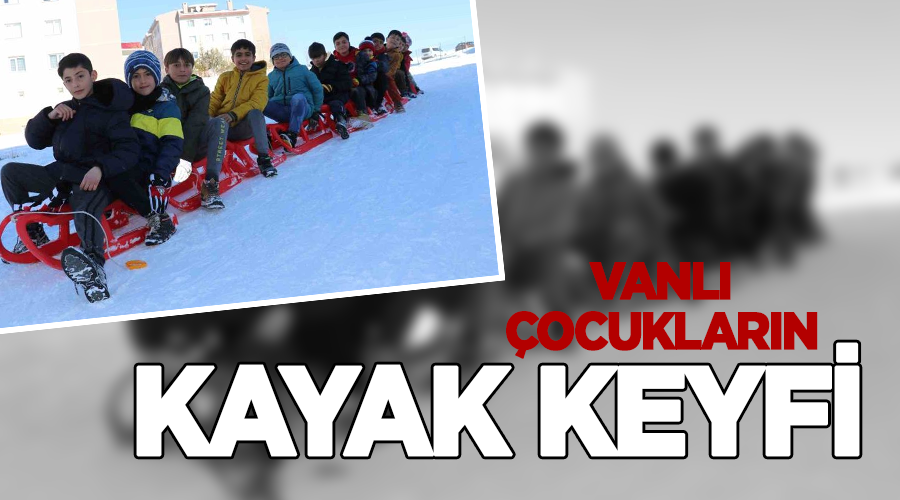 Vanlı çocukların kayak keyfi