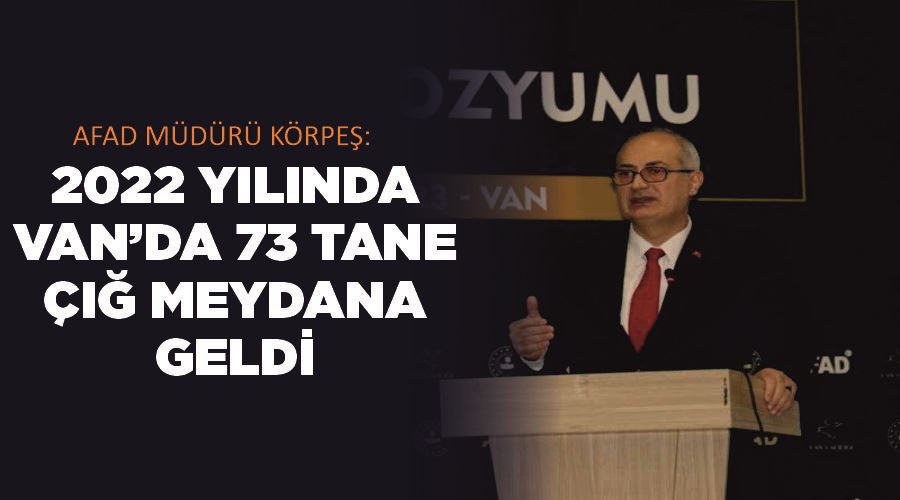 AFAD Müdürü Körpeş: “2022 yılında Van’da 73 tane çığ meydana geldi”