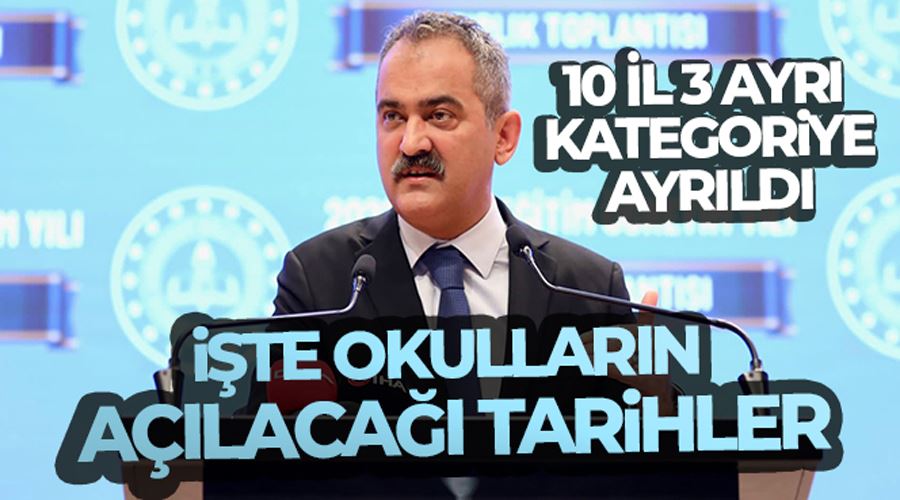 Bakan Özer açıkladı! İşte okulların açılacağı tarihler