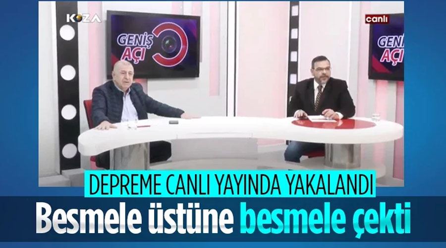 Ümit Özdağ canlı yayında depreme yakalandı