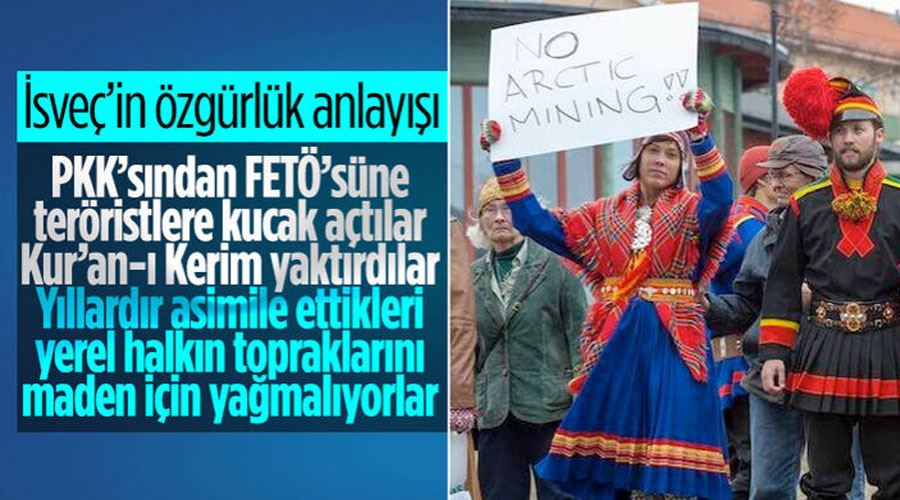 Teröristleri ve İslam karşıtlarını koruyan İsveç, yerel halk Samilere zulmediyor